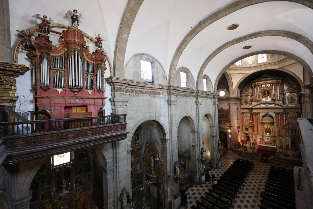 The interior of the Santo Domingo temple in Mexico City, Tuesday, Jan. 27, 2026. (AP Photo/Ginnette Riquelme)