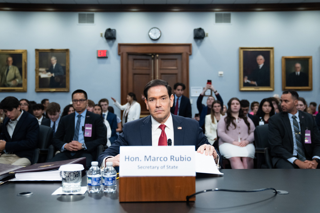 Secretary of State Marco Rubio testifies before the House Appropriations Committee, Tuesday, June 2, 2026 in Washington. (AP Photo/Allison Robbert)