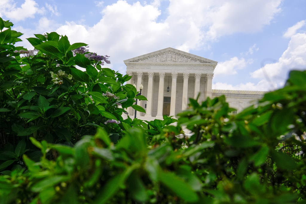 The U.S. Supreme Court is seen Monday, June 29, 2026, in Washington. (AP Photo/Mariam Zuhaib)