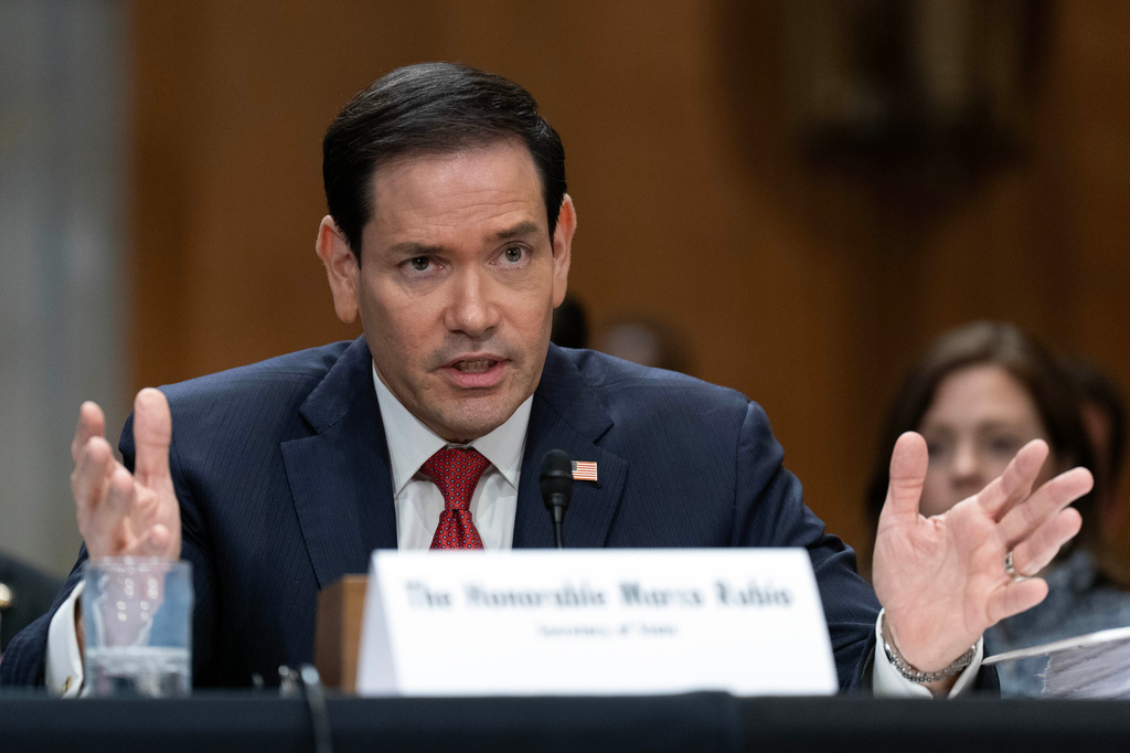 Secretary of State Marco Rubio testifies before the Senate Foreign Relations Committee hearing to Review the FY27 State Department Budget Request on Capitol Hill, Tuesday, June 2, 2026, in Washington. (AP Photo/Jose Luis Magana)