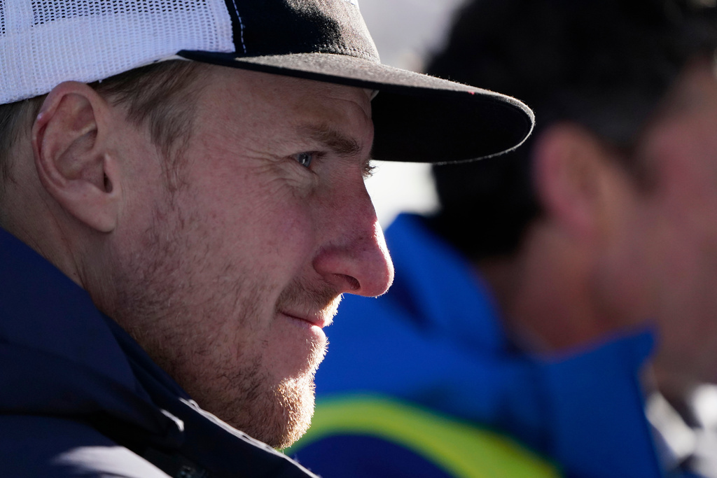 FILE -Ski racer Ted Ligety attends a ceremony naming part of the Birds of Prey world cup ski course after him before a men's World Cup downhill ski race, Dec. 4, 2021, in Beaver Creek, Colo. (AP Photo/Gregory Bull, File)