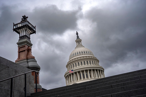 The Capitol is seen under gray skies on the thirteenth day of the government shutdown, in Washington, Monday, Oct. 13, 2025. (AP Photo/J. Scott Applewhite) The Capitol is seen under gray skies on the thirteenth day of the government shutdown, in Washington, Monday, Oct. 13, 2025. (AP Photo/J. Scott Applewhite)