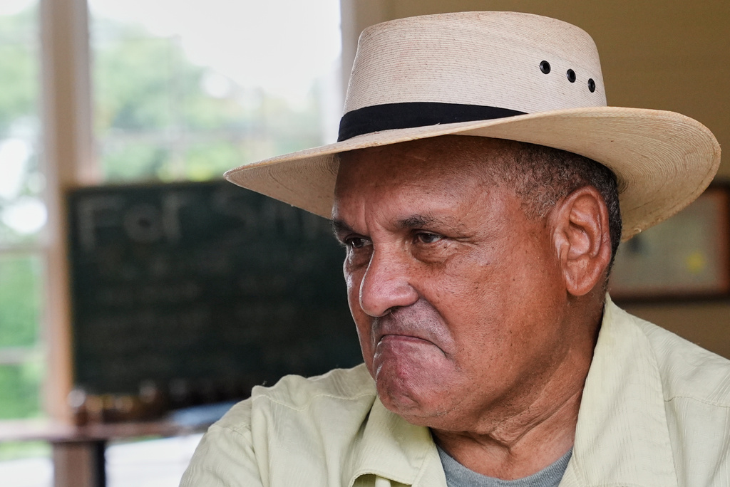 Dennis Dahmer, whose father Vernon Dahmer, Sr. was killed when the Ku Klux Klan firebombed the family home 1966, speaks about seeing his father dying in the hospital, in Hattiesburg, Miss., Wednesday, June 3, 2026. (AP Photo/Gerald Herbert)