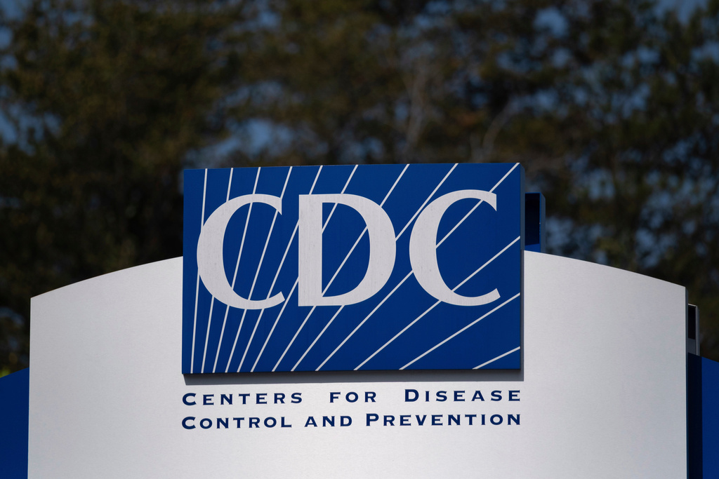 FILE - This April 1, 2025 photo shows the Centers for Disease Control and Prevention building in Atlanta. (AP Photo/Ben Gray, file)