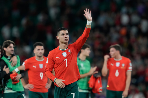 Portugal's Cristiano Ronaldo walks off the pitch after a World Cup 2026 group F qualifying soccer match between Portugal and Hungary in Lisbon, Tuesday, Oct. 14, 2025. (AP Photo/Armando Franca) Portugal's Cristiano Ronaldo walks off the pitch after a World Cup 2026 group F qualifying soccer match between Portugal and Hungary in Lisbon, Tuesday, Oct. 14, 2025. (AP Photo/Armando Franca)