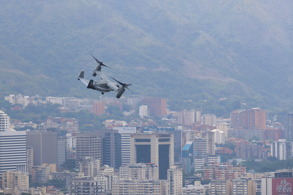 U.S. Embassy holds emergency and air evacuation drill in Caracas, Venezuela, Saturday, May 23, 2026. (AP Photo/Pedro Mattey)
