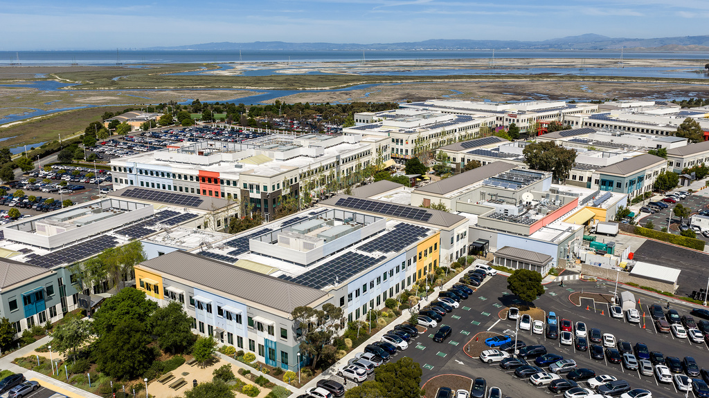 Meta headquarters is pictured on Thursday, March 26, 2026, in Menlo Park, Calif. (AP Photo/Noah Berger)