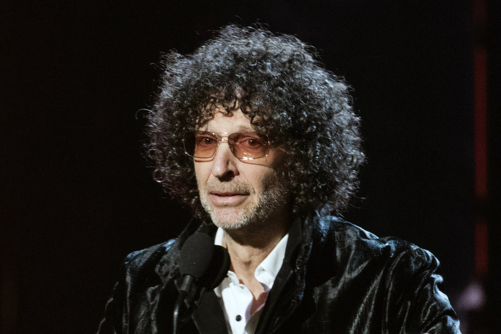 FILE - Howard Stern speaks at the 2018 Rock and Roll Hall of Fame Induction Ceremonies in Cleveland, on April 14, 2018. (Photo by Michael Zorn/Invision/AP, File)