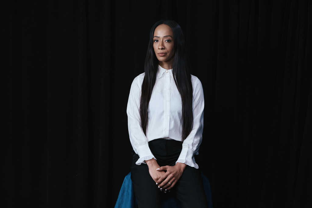 American poet, novelist and visual artist, Rachel Eliza Griffiths, poses for a photograph on Friday, Jan. 16, 2026. (AP Photo/Andres Kudacki)