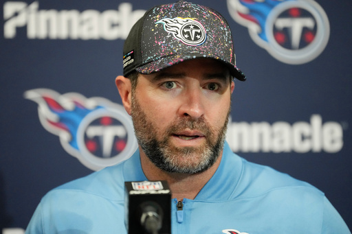 Tennessee Titans head coach Brian Callahan talks during a news conference after an NFL football game against the Arizona Cardinals Sunday, Oct. 5, 2025, in Glendale, Ariz. (AP Photo/Ross D. Franklin) Tennessee Titans head coach Brian Callahan talks during a news conference after an NFL football game against the Arizona Cardinals Sunday, Oct. 5, 2025, in Glendale, Ariz. (AP Photo/Ross D. Franklin)