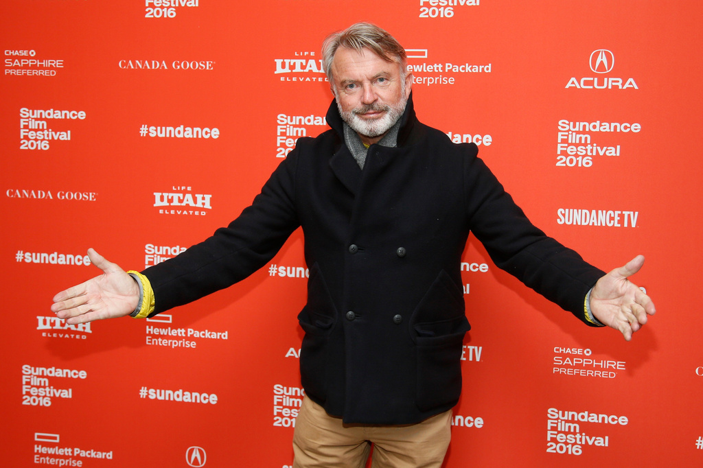 FILE - Actor Sam Neill poses at the premiere of "Hunt for the Wilderpeople" during the 2016 Sundance Film Festival on Jan. 22, 2016, in Park City, Utah. (Photo by Danny Moloshok/Invision/AP, File)