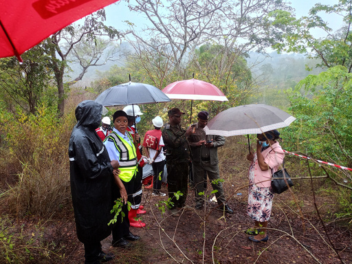 Kenyan officials inspect the scene of a plane crash near Diani, Kenya, Tuesday, Oct. 28, 2025. (AP Photo) Kenyan officials inspect the scene of a plane crash near Diani, Kenya, Tuesday, Oct. 28, 2025. (AP Photo)