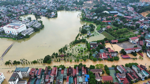 This aerial image shows flooding caused by rain following typhoon Bualoi in Lao Cai, Vietnam, Tuesday, Sept. 30, 2025. (Do Tuan Anh/VNA via AP) This aerial image shows flooding caused by rain following typhoon Bualoi in Lao Cai, Vietnam, Tuesday, Sept. 30, 2025. (Do Tuan Anh/VNA via AP)