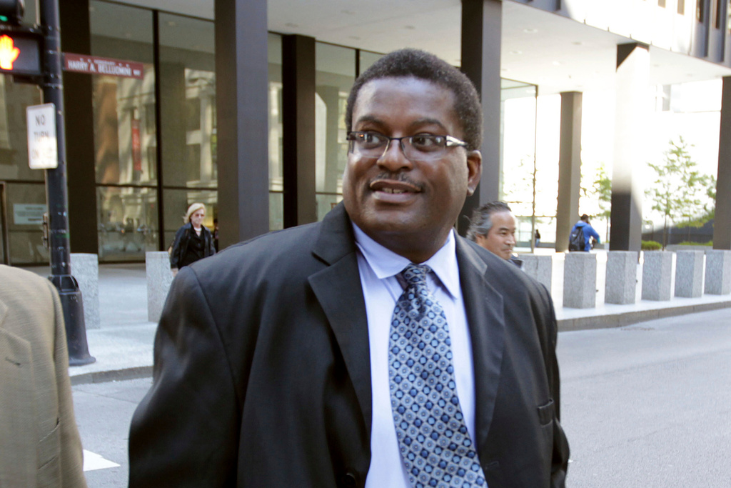 FILE - Former Chicago Police Sgt. Ronald Watts leaves the Dirksen U.S. Courthouse in Chicago after being sentenced to 22 months in prison Oct. 9, 2013. (Phil Velasquez/Chicago Tribune via AP, File)