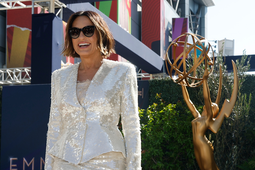 Show host Mariska Hargitay poses for photographs during a press preview for the 78th Primetime Emmy Awards on Thursday, Sept. 10, 2026, in Los Angeles. (Photo by Caroline Brehman/Invision/AP)