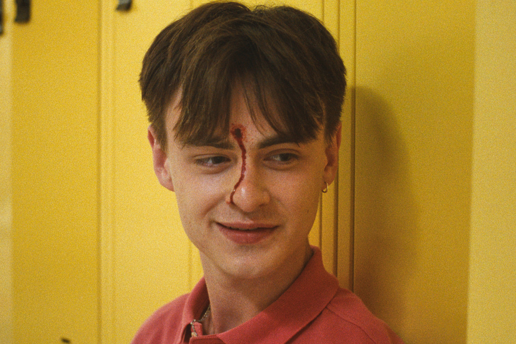 This image released by WG Pictures shows Jaeden Martell in a scene from "Our Hero, Balthazar." (WG Pictures via AP)