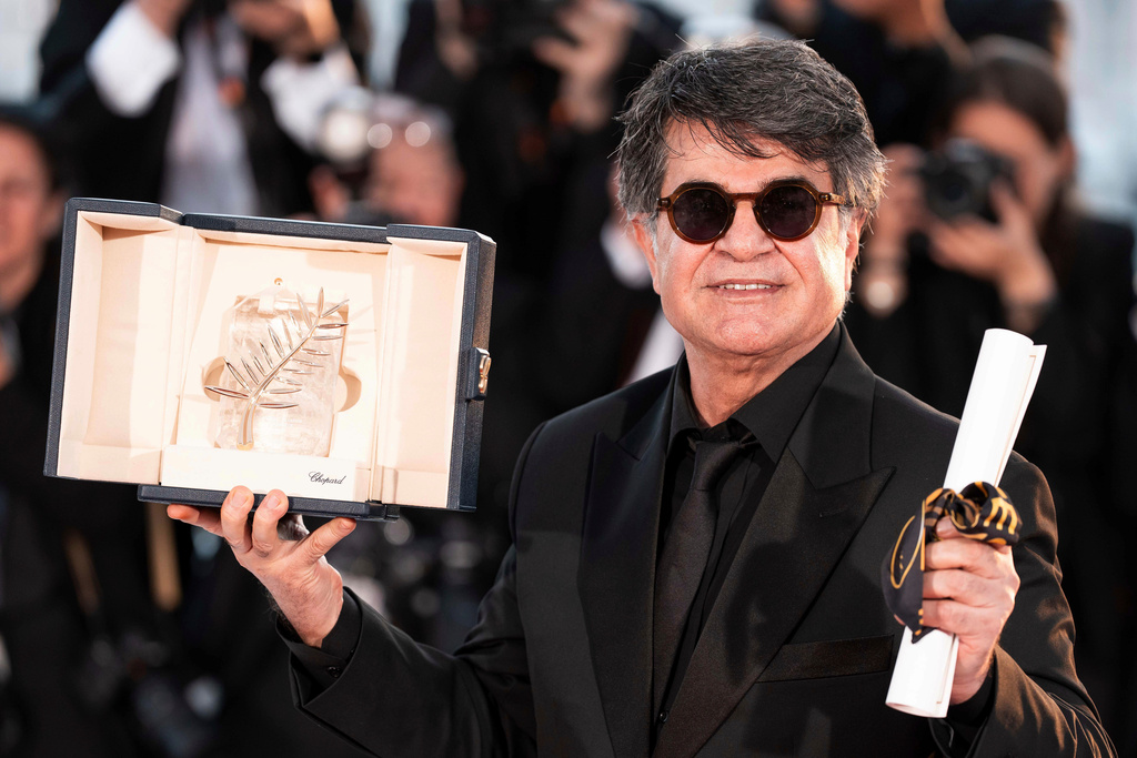 FILE - Director Jafar Panahi, winner of the Palme d'Or for the film "It Was Just an Accident," appears at the awards ceremony photo call at the 78th international film festival, Cannes, southern France, on May 24, 2025. (Photo by Scott A Garfitt/Invision/AP, File)