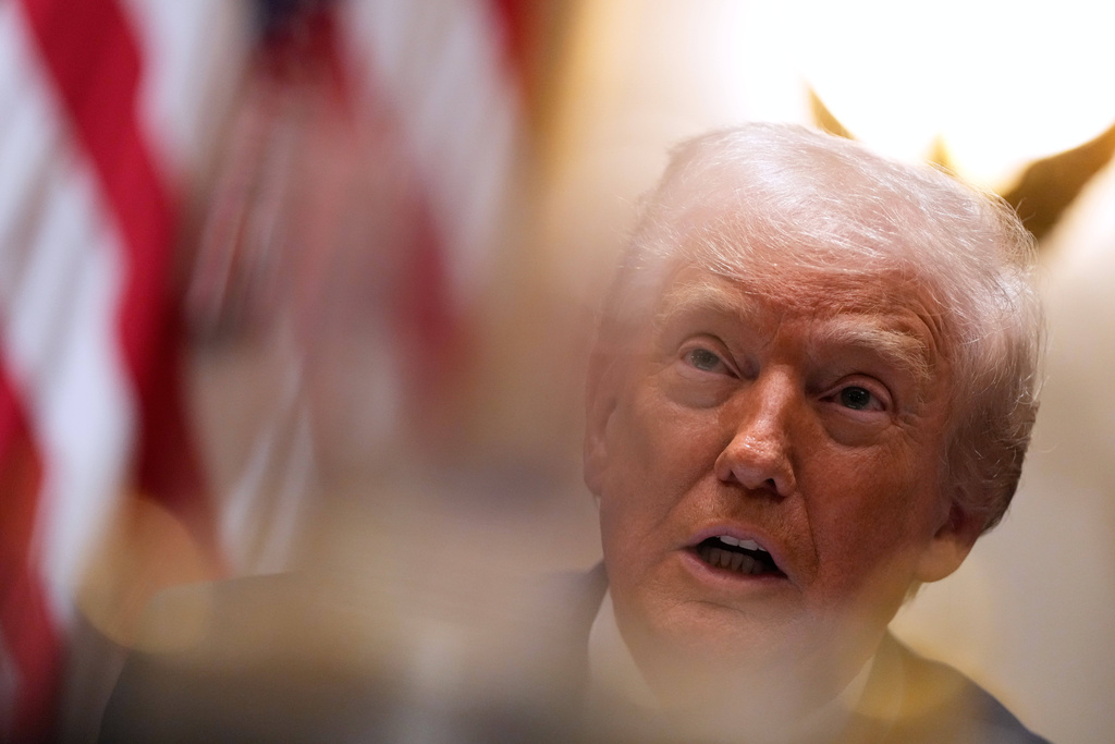 President Donald Trump speaks during a Cabinet meeting at the White House, Tuesday, Dec. 2, 2025, in Washington. (AP Photo/Julia Demaree Nikhinson)