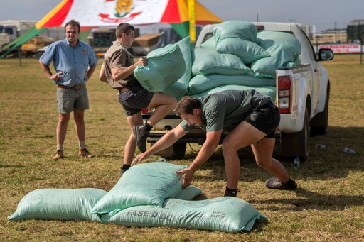 FILE - Farmers participate in a truck loading competition at the Nampo agricultural fair, one of the largest in the southern hemisphere, near Bothaville, South Africa, May 15, 2025. (AP Photo/Jerome Delay, File) FILE - Farmers participate in a truck loading competition at the Nampo agricultural fair, one of the largest in the southern hemisphere, near Bothaville, South Africa, May 15, 2025. (AP Photo/Jerome Delay, File)