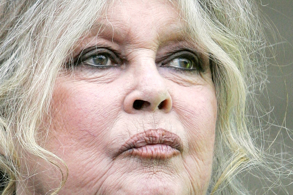 FILE - French film legend and animal rights activist Brigitte Bardot looks on prior to a march of various animal rights associations on March 24, 2007 in Paris. (AP Photo/Jacques Brinon, file)