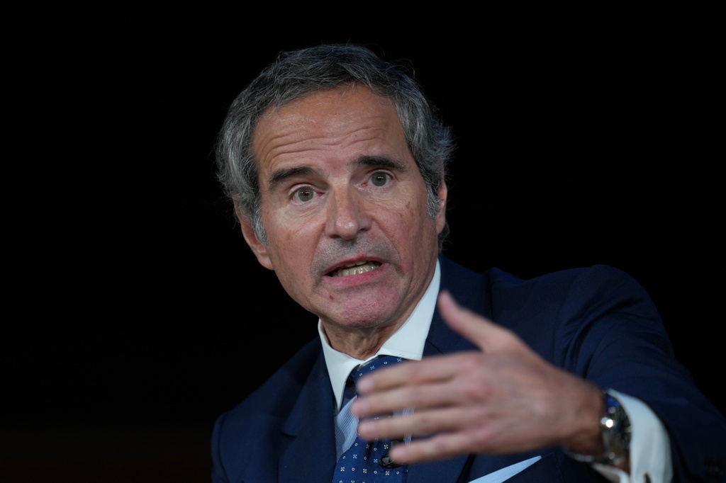 Rafael Grossi, one of the four candidates for the next UN Secretary-General, attends an event "The Leader the UN Needs: Choosing the Next Secretary-General", in London, Thursday, May 28, 2026. (AP Photo/Kin Cheung)