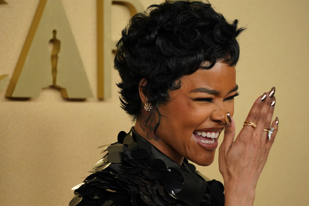 Teyana Taylor arrives at the 98th Academy Awards Oscar nominees luncheon on Tuesday, Feb. 10, 2026, at the Beverly Hilton Hotel in Beverly Hills, Calif. (Photo by Jordan Strauss/Invision/AP)