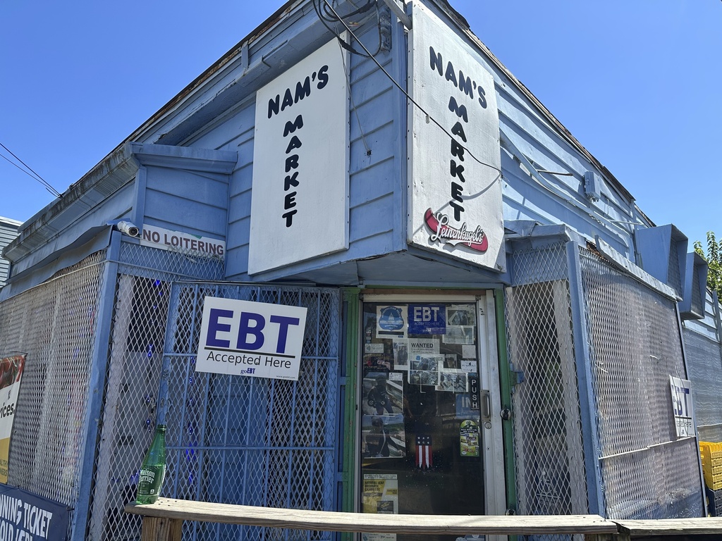 Doors are open to NAM's Market, in the Anacostia neighborhood of Washington, Aug. 30, 2025. (AP Photo/Gary Fields)