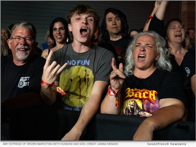 IMAGE CAPTION: Amy Estridge, of 3rd3rd Marketing, pictured with her husband and son at a Sebastian Bach concert, advocates for authentic, age inclusive advertising messaging. (Credit: Janina Nenadic.) | On Ageism Awareness Day, leaders at 3rd3rd Marketing, the "Un-Senior Living Agency," are challenging senior living organizations to take a closer look at the images, language and assumptions they use to communicate with consumers.