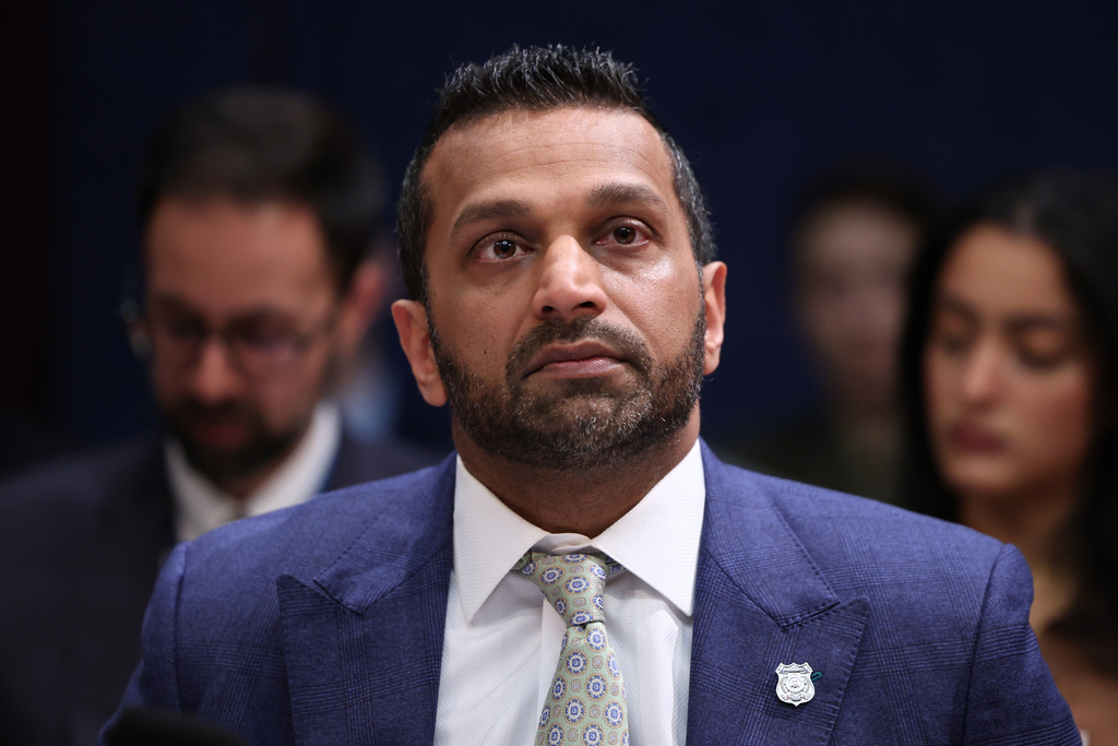 FBI Director Kash Patel, listens during a House Permanent Select Committee on Intelligence hearing to examine worldwide threats, Thursday, March 19, 2026, on Capitol Hill in Washington. (AP Photo/Tom Brenner)