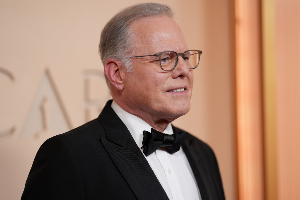 FILE - David Zaslav arrives at the Oscars on Sunday, March 15, 2026, at the Dolby Theatre in Los Angeles. (Photo by Richard Shotwell/Invision/AP, File)