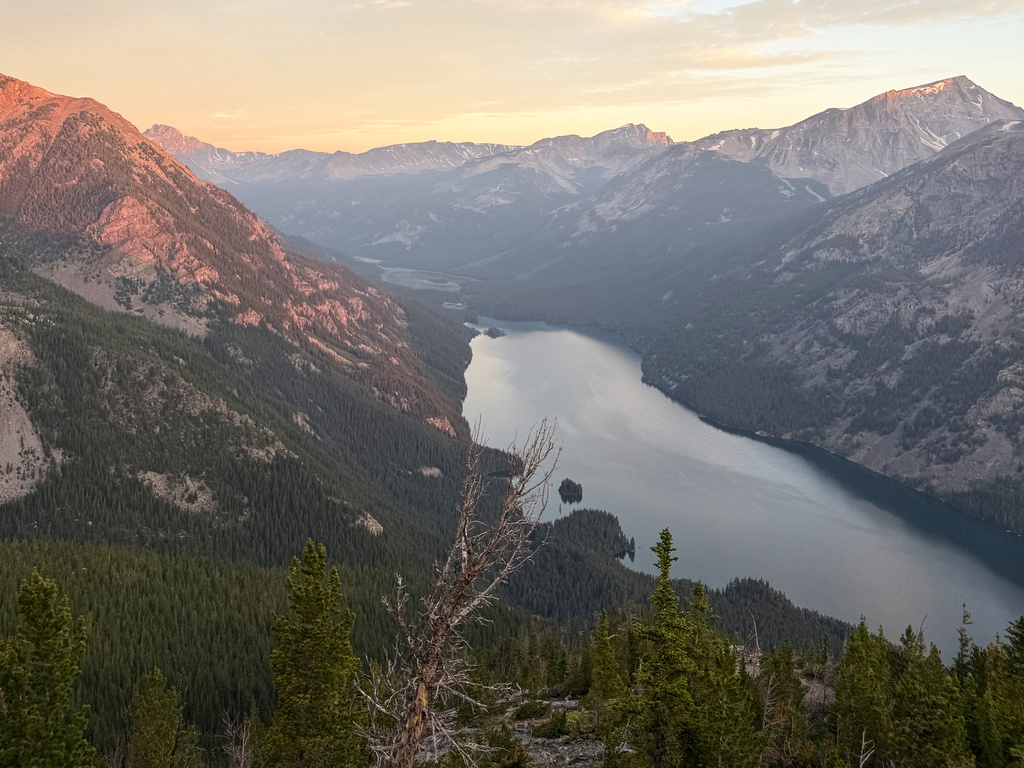 Mystic Lake is seen from the Phantom Creek Trail in the Beartooth Mountains on Monday, July 20, 2026, near Roscoe, Mont. (David Cifaldi via AP)