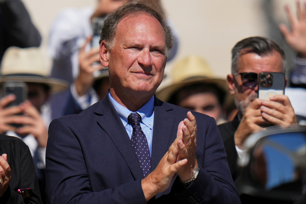 FILE - Supreme Court Justice Samuel Alito attends Pope Leo XIV's audience for operators of justice in St. Peter's Square at the Vatican, Sept. 20, 2025. (AP Photo/Alessandra Tarantino, File)