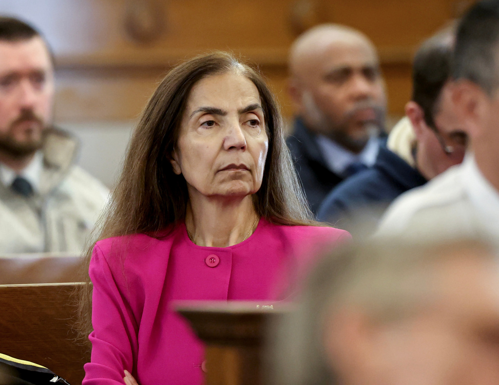 Diana Walshe listens as her son, Brian Walshe, is sentenced in Norfolk Superior Court in Dedham, Mass., on Thursday, Dec. 18, 2025. (Mark Stockwell/Boston Herald via AP, Pool)