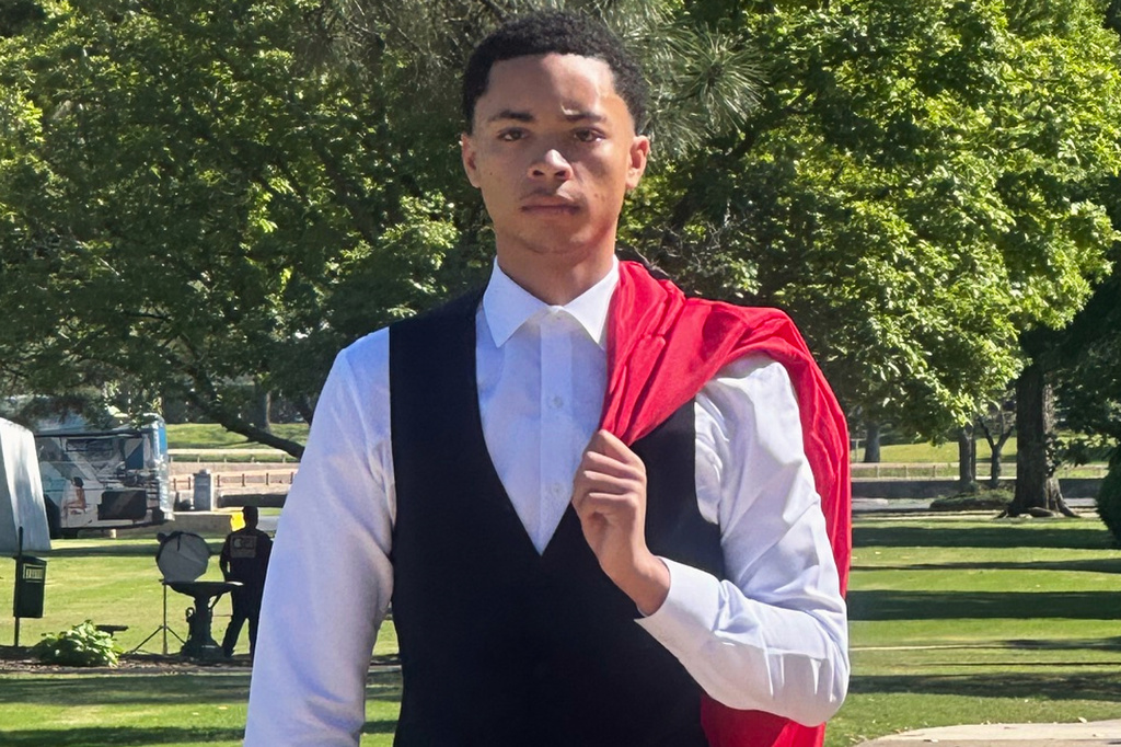 This undated photo provided by the Romanucci & Blandin law firm shows Ethan Dietz, a basketball player at Connors State College in Warner, Okla., who died in November 2025. (Romanucci & Blandin via AP)