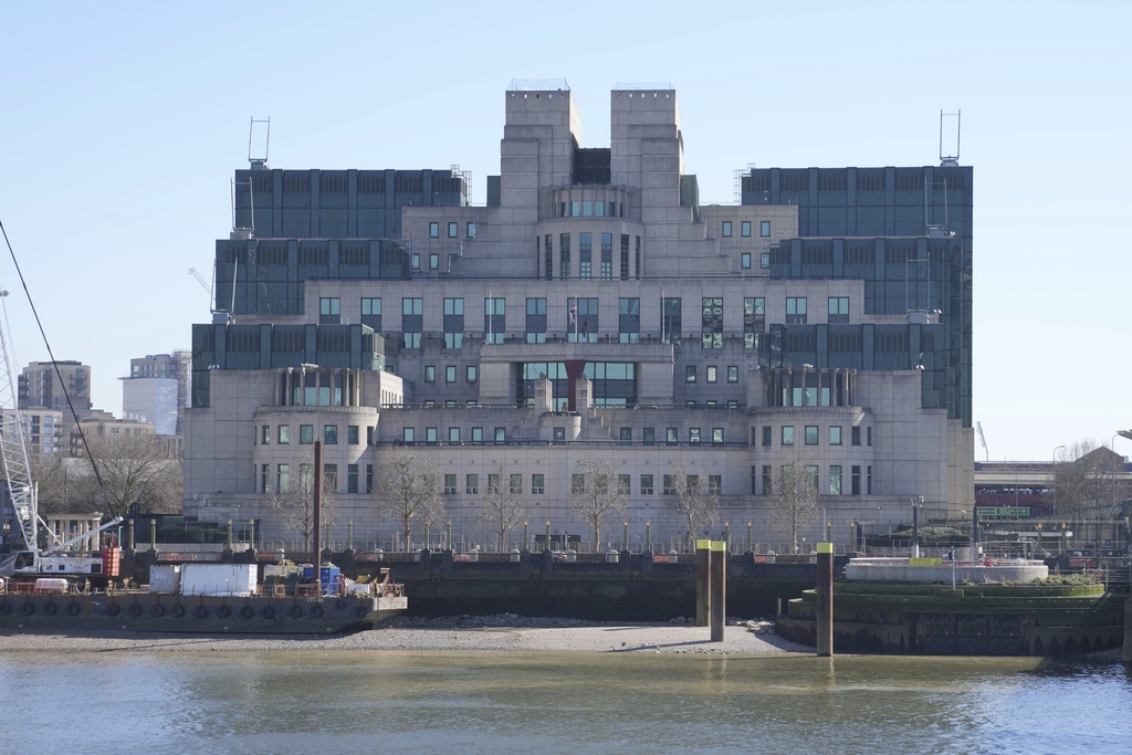 FILE - A general view of the headquarters of the Secret Intelligence Service, MI6, in London, March 18, 2025. (AP Photo/Kin Cheung, file)