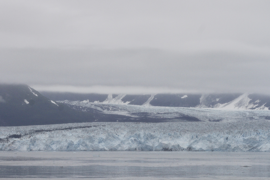 Hubbard Glacier, located near Yakutat, Alaska, is seen on Aug. 1, 2024. (AP Photo/Mark Thiessen)