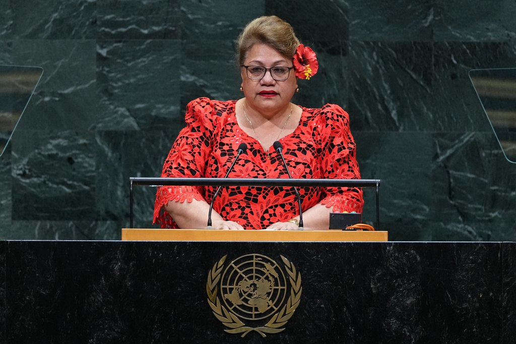 Samoa's Deputy Prime Minister Mulipola Anarosa Ale Molioo addresses the 81st session of the United Nations General Assembly at U.N. headquarters Friday, Sept. 25, 2026. (AP Photo/Frank Franklin II)