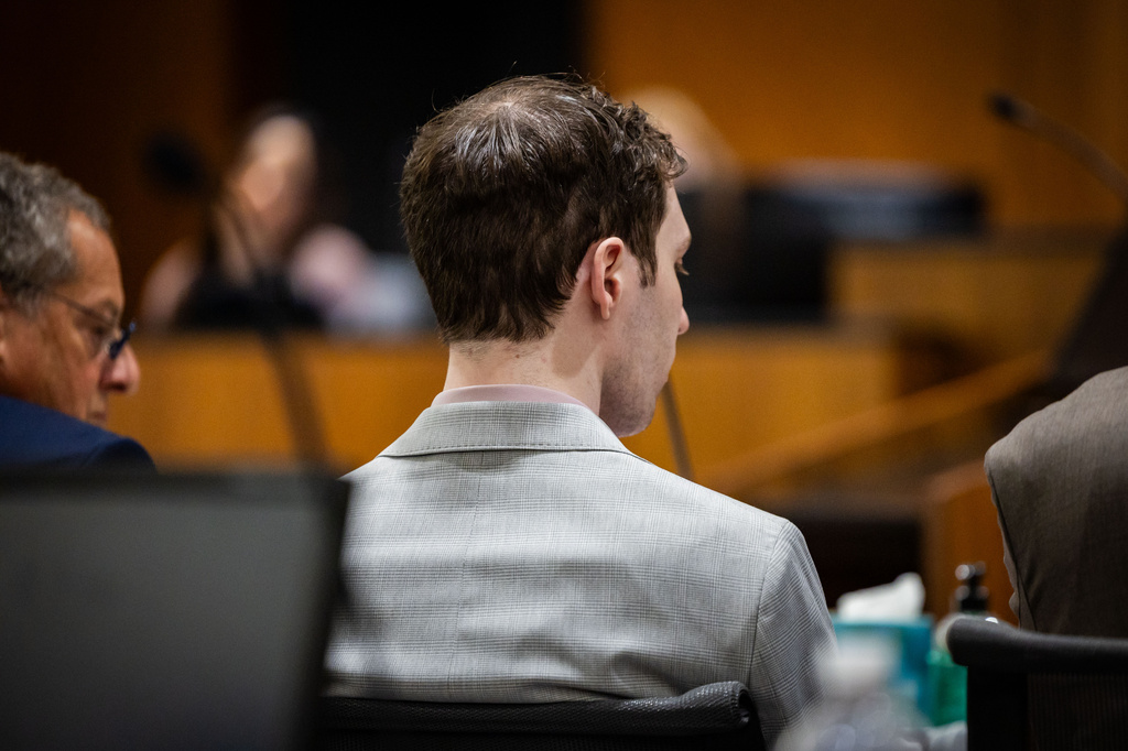 Tyler Robinson, accused in the fatal shooting of Charlie Kirk, listens during a preliminary hearing at the Fourth District Court in Provo, Utah, Wednesday, July 8, 2026. (Tess Crowley/The Deseret News via AP, Pool)