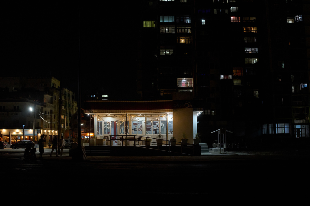 A restaurant sits empty in Havana, Wednesday, April 15, 2026. (AP Photo/Ramon Espinosa)