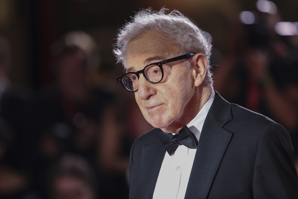 FILE - Director Woody Allen poses for photographers upon arrival for the premiere of the film "Coup de Chance" during the 80th edition of the Venice Film Festival in Venice, Italy, Sept. 4, 2023. (Photo by Vianney Le Caer/Invision/AP, File)