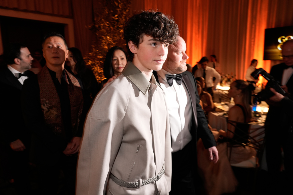 Owen Cooper arrives at the 83rd Golden Globes on Sunday, Jan. 11, 2026, at the Beverly Hilton in Beverly Hills, Calif. (AP Photo/Chris Pizzello)