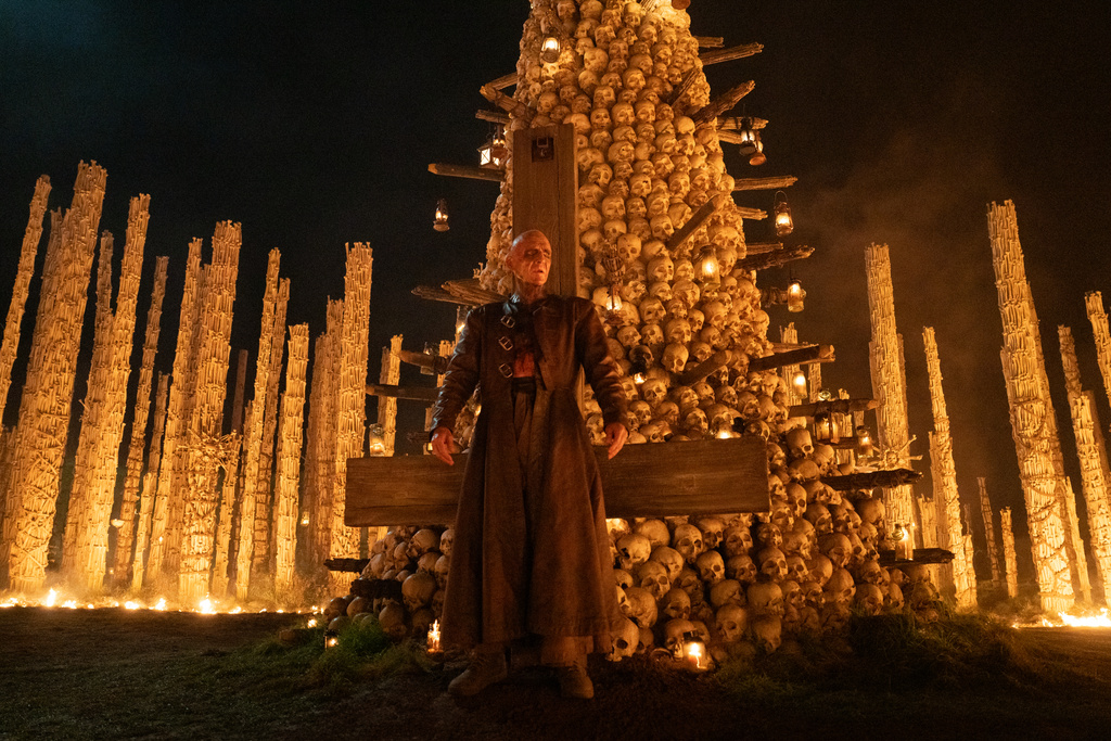 This image released by Sony Pictures shows Ralph Fiennes in a scene from "28 Years Later: The Bone Temple." (Columbia Pictures/Sony Pictures via AP)