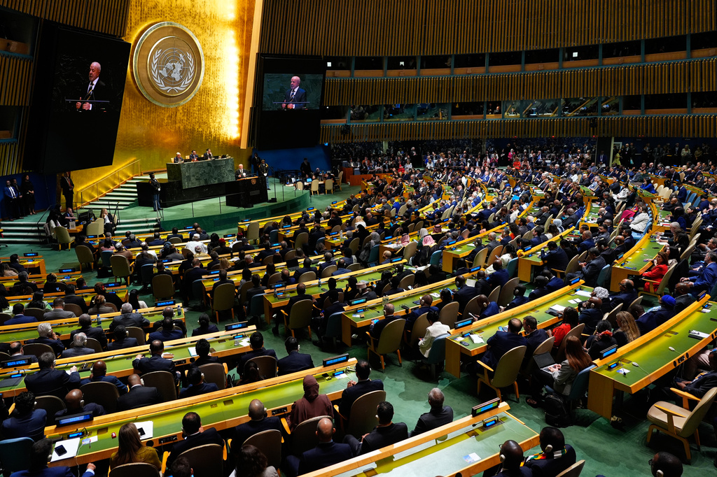 Brazil's President Luiz Inácio Lula da Silva speaks during the 81st session of the United Nations General Assembly at United Nations headquarters, Tuesday, Sept. 22, 2026. (AP Photo/Yuki Iwamura)