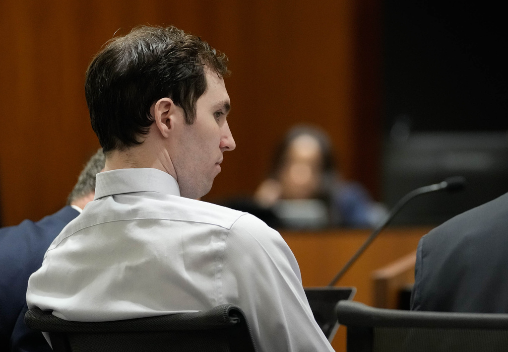 Tyler Robinson, accused in the fatal shooting of Charlie Kirk, appears during a hearing in 4th District Court in Provo, Utah, on Friday, June 12, 2026. (Francisco Kjolseth /The Salt Lake Tribune via AP, Pool)