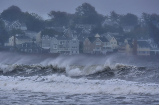 Atlantic Ocean waves crash near Atlantic Beach, in Middletown, R.I., Monday, Oct. 13, 2025. (Photo/Steven Senne) Atlantic Ocean waves crash near Atlantic Beach, in Middletown, R.I., Monday, Oct. 13, 2025. (Photo/Steven Senne)