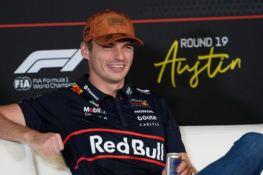 Red Bull driver Max Verstappen of the Netherlands smiles during a news conference for the Formula One U.S. Grand Prix auto race at the Circuit of the Americas, Thursday, Oct. 16, 2025, in Austin, Texas. (AP Photo/John Locher) Red Bull driver Max Verstappen of the Netherlands smiles during a news conference for the Formula One U.S. Grand Prix auto race at the Circuit of the Americas, Thursday, Oct. 16, 2025, in Austin, Texas. (AP Photo/John Locher)