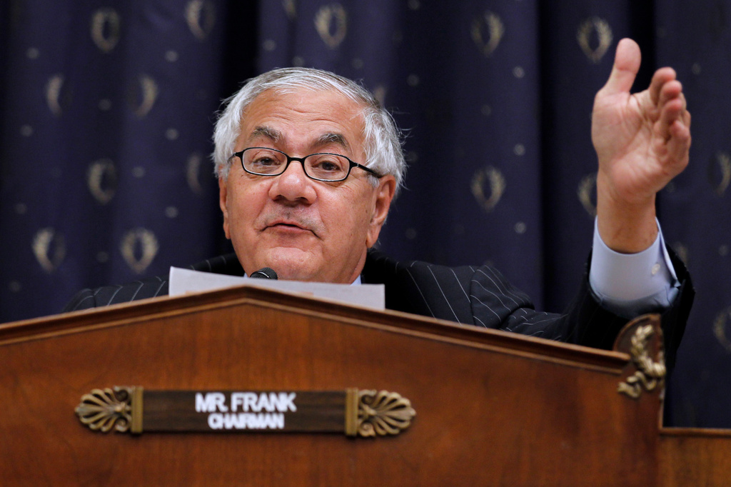 FILE - House Financial Services Committee Chairman Rep. Barney Frank, D-Mass., speaks on Capitol Hill in Washington, July 22, 2010. (AP Photo/Alex Brandon, File)
