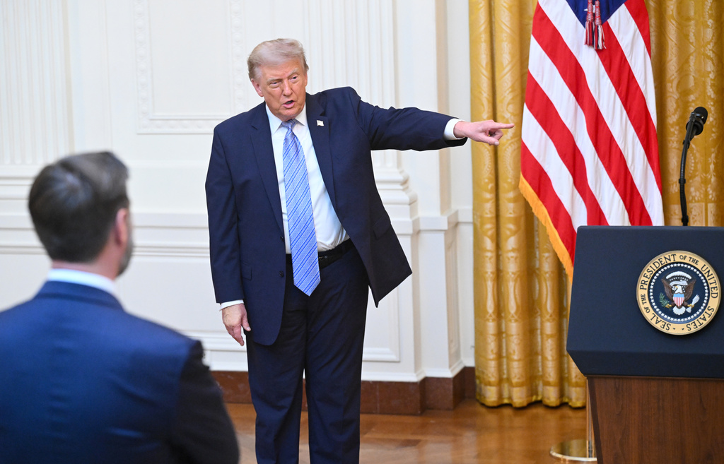 President Donald Trump gestures after speaking in the East Room of the White House, Thursday, July 16, 2026, in Washington. (Saul Loeb/Pool via AP)