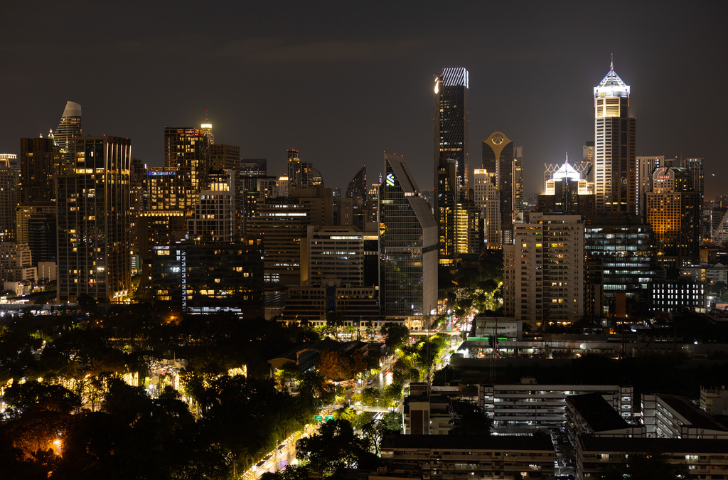 A view of the skyline of Bangkok, Thailand on Dec. 6, 2025. (AP Photo/Anton L. Delgado)