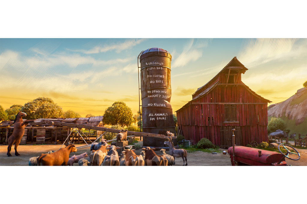 This image released by Angel shows a scene from "Animal Farm." (Angel via AP)